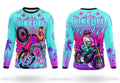 BikeLife Mom Teal & Purple jersey front and back