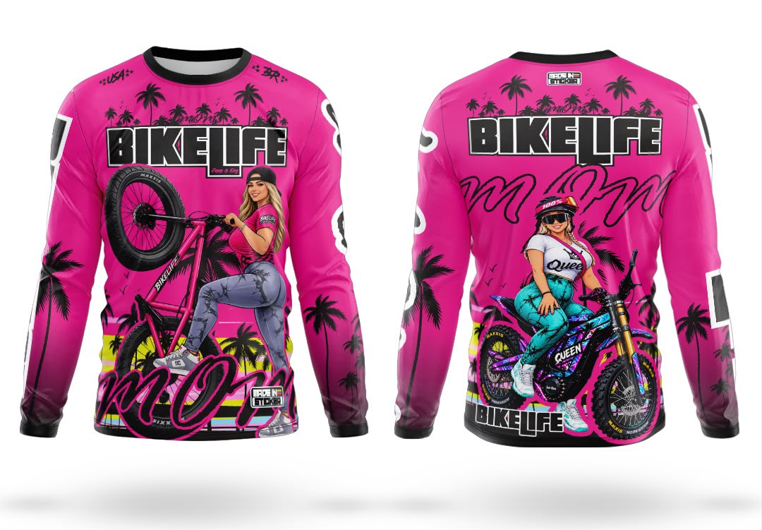 BikeLife Mom jersey front and back